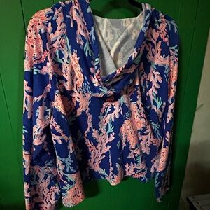 Lilly Pulitzer long sleeved hooded shirt. NWOT.